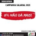Professoras e professores reunidos em assembleia rejeitaram mais uma contra-proposta patronal
