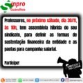 ASSEMBLEIA HÍBRIDA DO SEU SINDICATO DIA 30/11 ÀS 10 HORAS, CADASTRE-SE